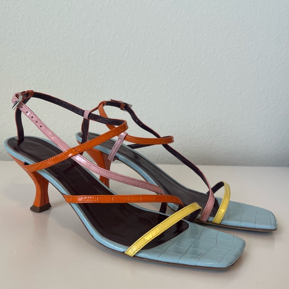 STAUD Gita Rainbow Kitten Heels